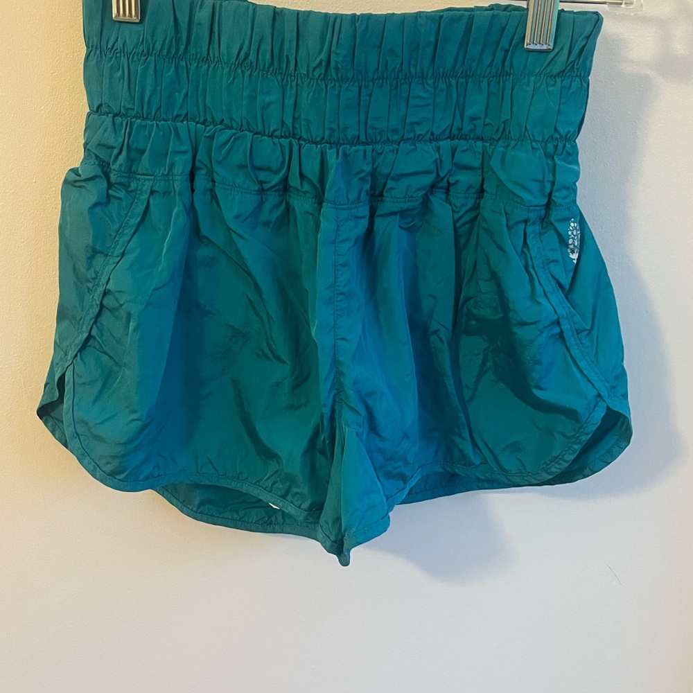 FP Movement by Free People Blue Athletic Shorts High-Waisted Lightweight